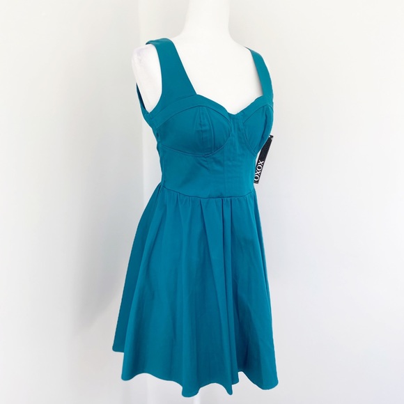 XOXO Dresses Xoxo Juniors Chelsea Girl Swing Dress In Teal 78